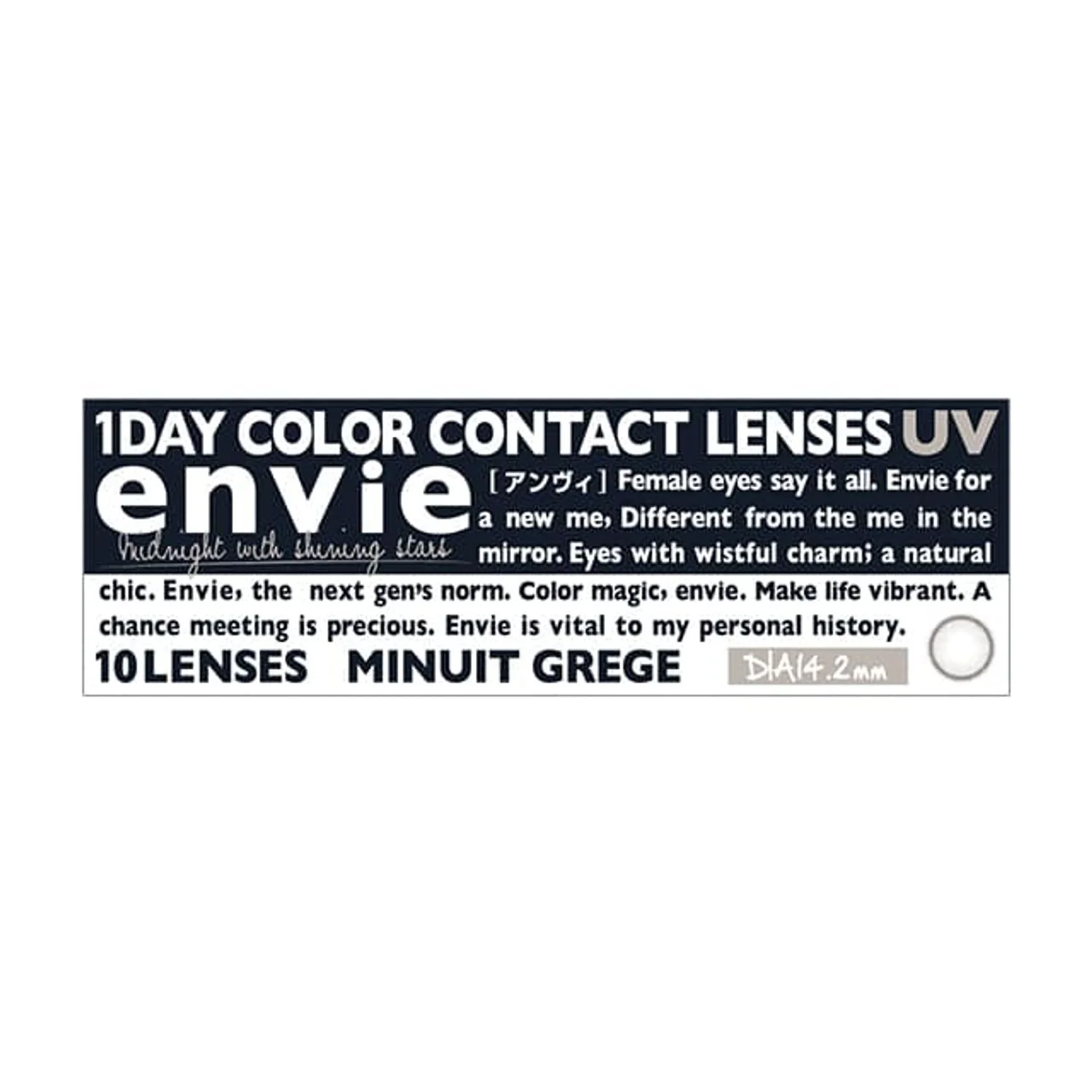 Envie UV One-Day Color Contact Lenses Minuit Grege - Image 4