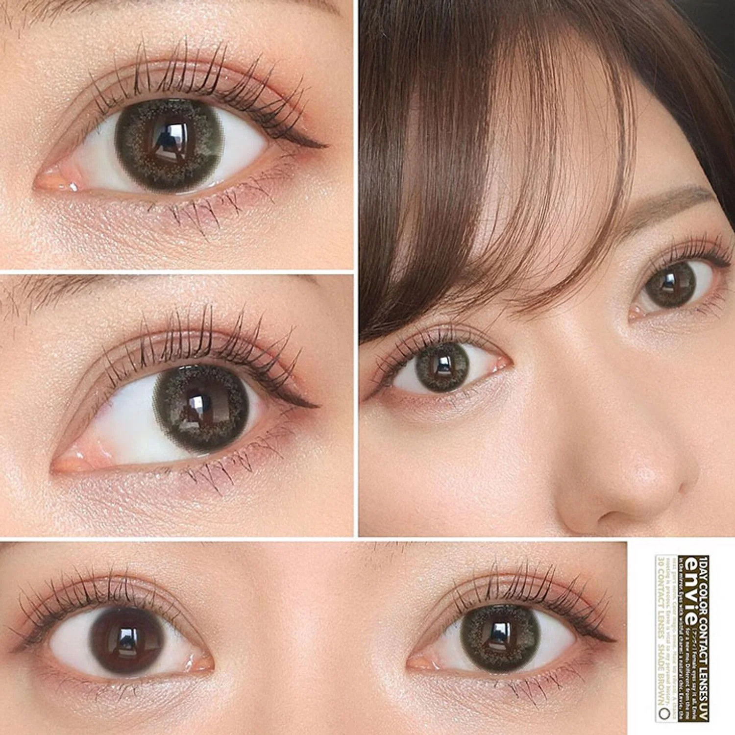 Envie UV One-Day Color Contact Lenses Shade Brown - Image 5