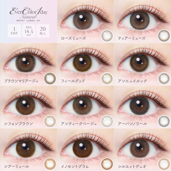 EverColor 1 Day Natural Moist Label UV Contact Lenses Brown Mariage - Image 5
