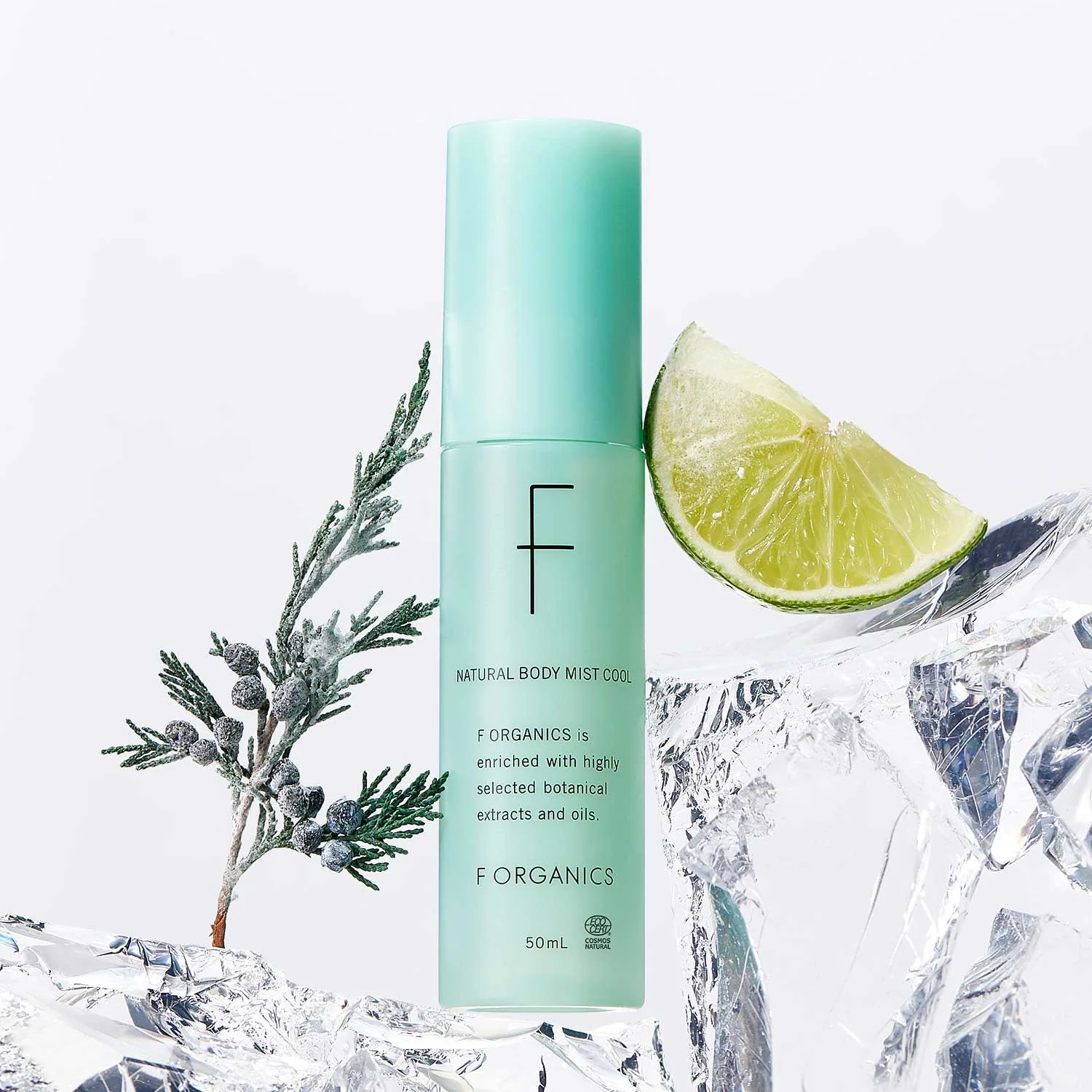 F Organics Natural Body Mist Cool E - Rayures Herbes Scent - Image 2