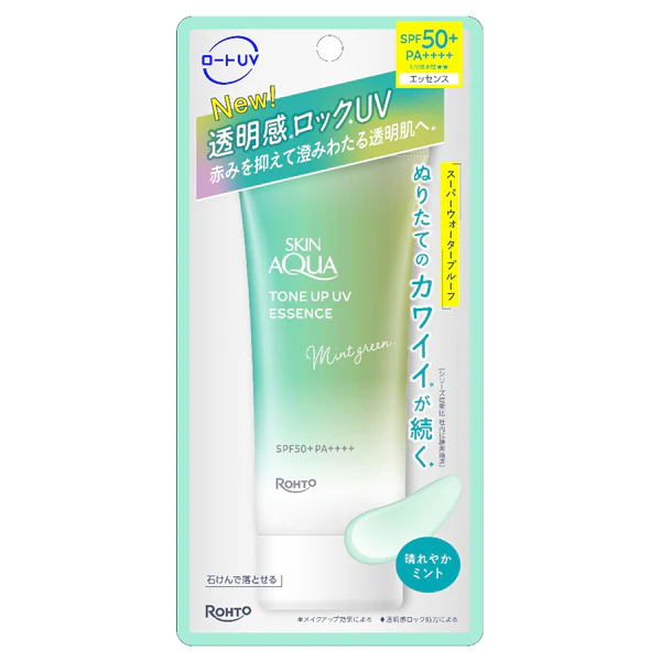 Rohto Skin Aqua Tone Up UV Essence Mint Green