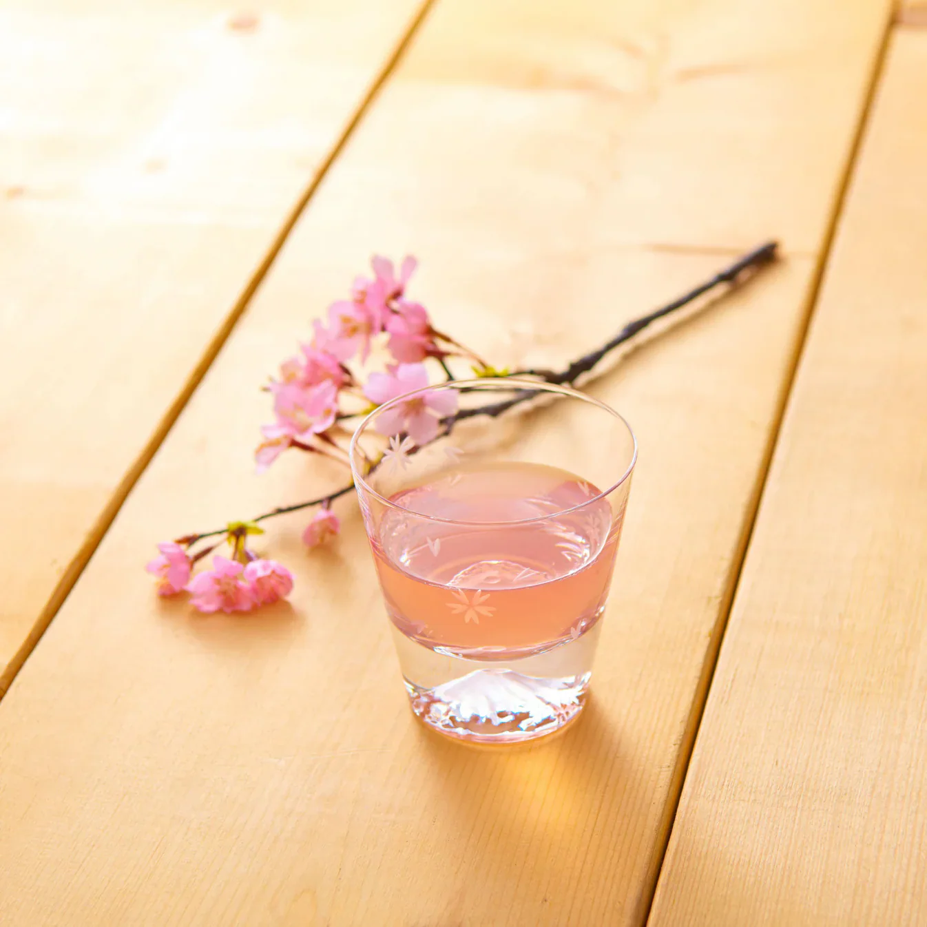 Tajima Glass Sakura Kiriko Mt. Fuji Glass - Image 3
